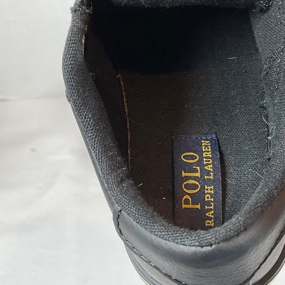 Polo Ralph Lauren Boys Toddler Hook and Loop Sneakers Shoes Size 7.0 All Black - Picture 6 of 6